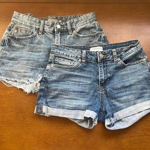 2 Pairs Just USA Jean Shorts